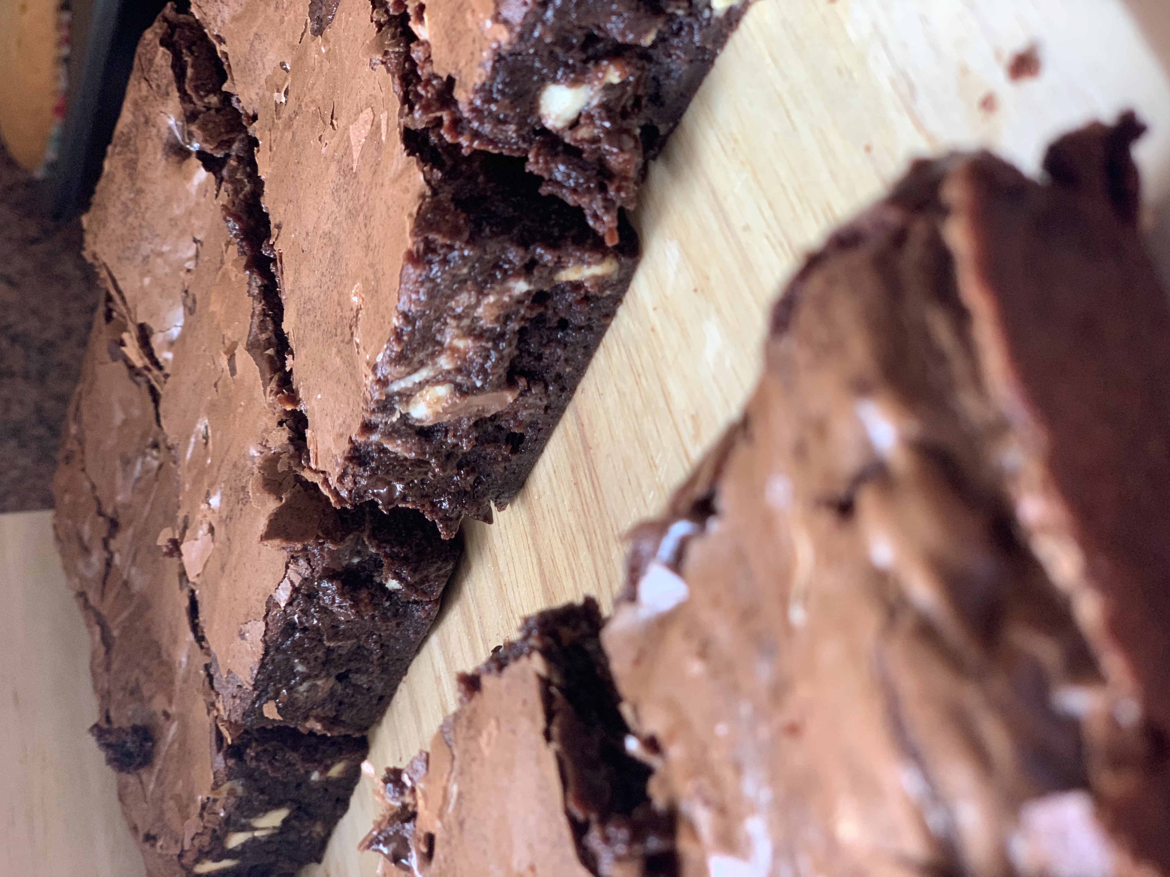 Triple chocolate brownie