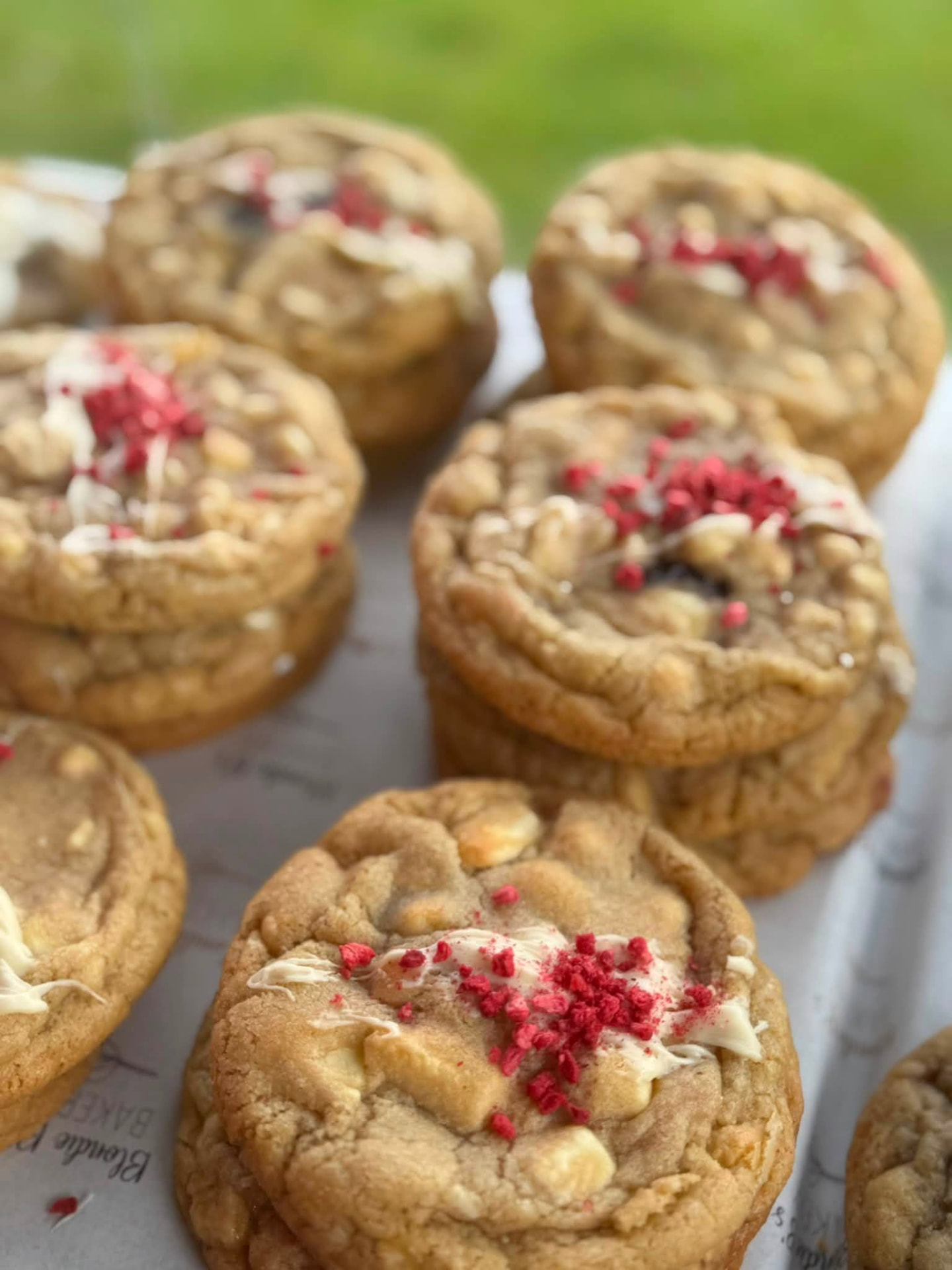Raspberry & White Chocolate Cookies